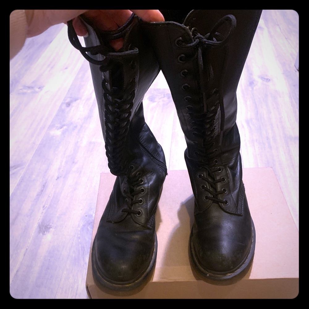 Dr. Martens Knee High Lace and Side Zip